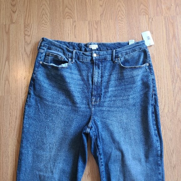 NWT! GOOD AMERICAN GOOD BOY ALWAYS FITS SPLIT HEM JEAN HIGH RISE STRAIGHT 20-26 - Picture 3 of 8